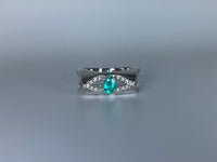 パライバトルマリン 0.25ct PT900リング 14号